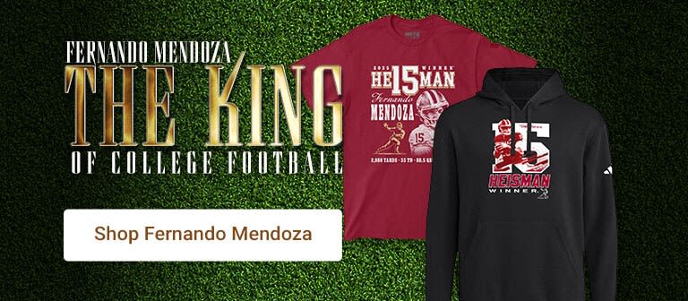 The King Of College Football | Shop Fernando Mendoza Heisman Gear