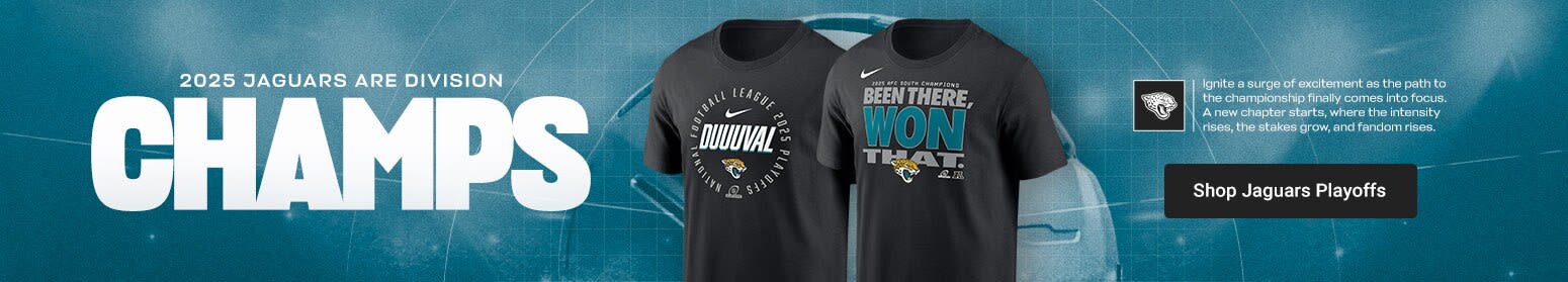 2025 NFL Playoffs | AFC South Champions Jacksonville Jaguars | Shop Now