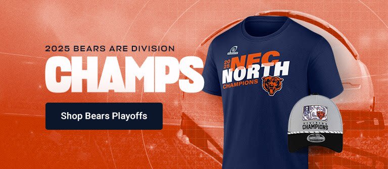 2025 NFL Playoffs | NFC North Division Champs Gear | Shop Chicago Bears