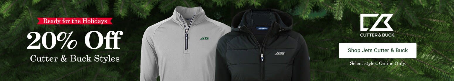 Ready For The Holidays | Cutter and Buck 20% Off | Online Only Select Styles | Shop Jets Cutter and Buck
