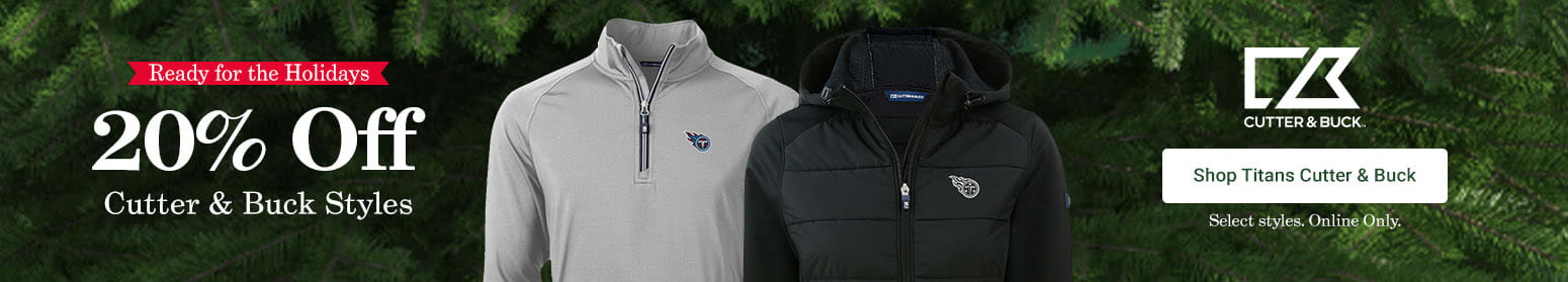 Ready For The Holidays | Cutter and Buck 20% Off | Online Only Select Styles | Shop Titans Cutter and Buck