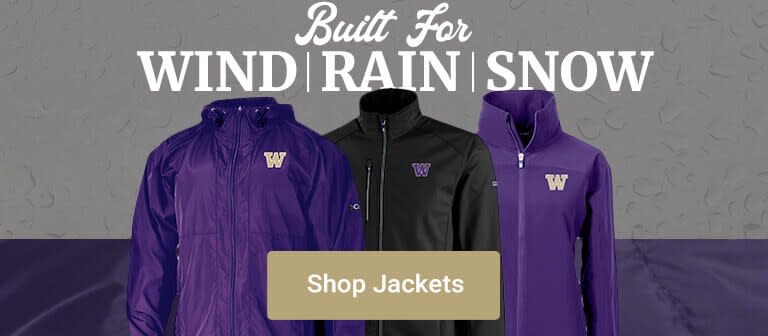 Built For Wind Rain Show | Shop Washington Huskies Jackets