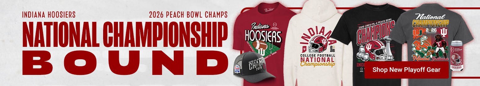 2026 Peach Bowl Champs | National Championship Bound | Indiana Hoosiers New Playoff Gear