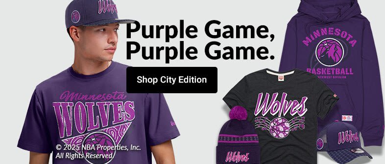 Purple Game, Purple Game | Shop Minnesota Timberwolves City Edition