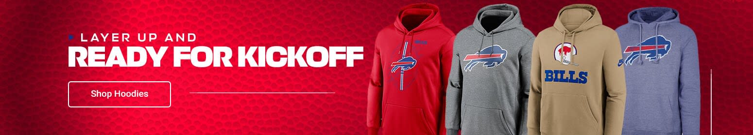 Layer up and Ready For Kickoff | Shop Buffalo Bills Hoodies