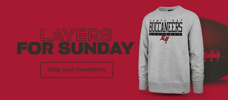 Layers For Sunday | Shop Buccaneers Crew Sweatshirts