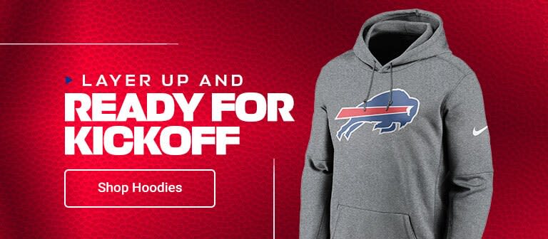 Layer up and Ready For Kickoff | Shop Buffalo Bills Hoodies