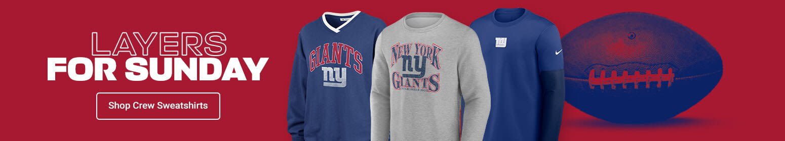 Layers For Sunday | Shop Giants Crew Sweatshirts