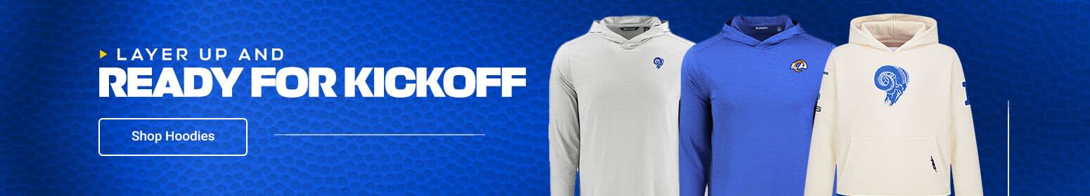 Layer Up and Ready For Kickoff| Shop Los Angeles Rams Hoodies