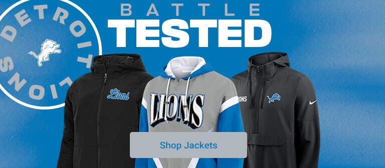 Battle Tested | Shop Detroit Lions Jackets
