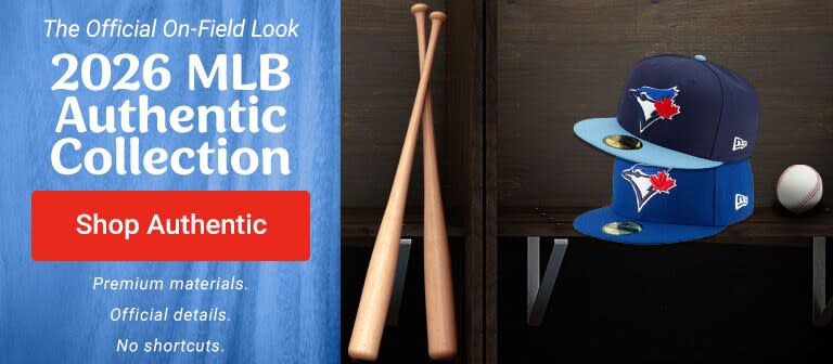 The Official On Field Look | 2026 MLB Authentic Collection | Premium Materials. Official Details. No Shortcuts. | Shop Blue Jays Authentic Collection