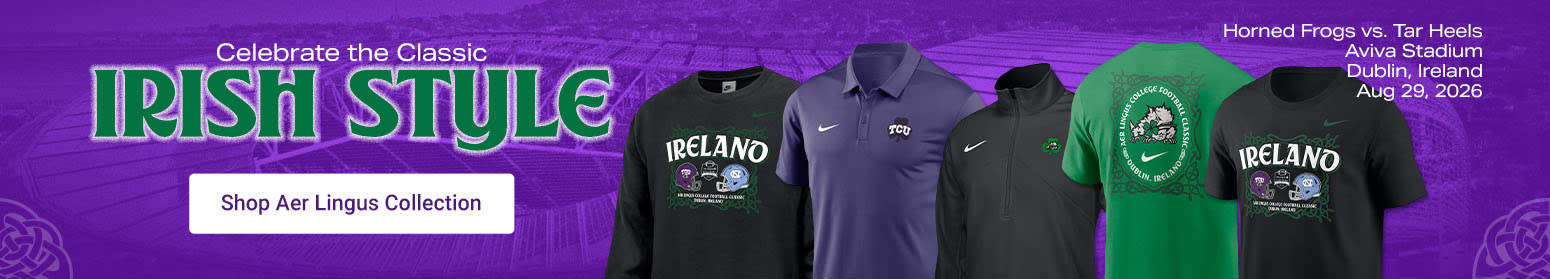Celebrate The Classic Irish Style | Shop Aer Lingus Collection | Horned Frogs vs Tar Heels Aviva Stadium Dublin Ireland Aug 29, 2026