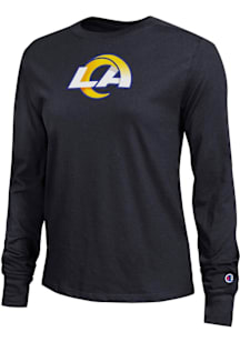 Champion Los Angeles Rams Womens Black Core LS Tee