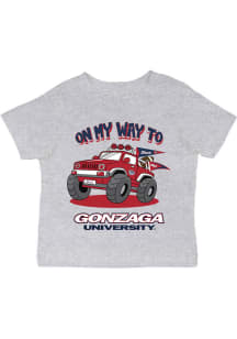 Vive La Fete Gonzaga Bulldogs Infant On My Way Short Sleeve T-Shirt Grey