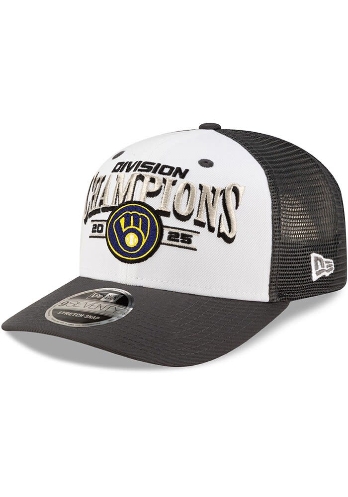 帽子 90supremestreethiphoplevistussychampion New Era Milwaukee Brewers GREY 2025 Division Champions
