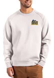 Mens Drexel Dragons Grey Cutter and Buck Roam Crew Sweatshirt