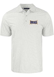 Cutter and Buck Drexel Dragons Mens White Eco Symmetry Short Sleeve Polo