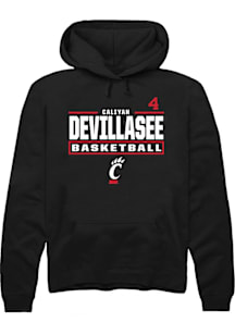 Caliyah DeVillasee Cincinnati Bearcats Mens Black NIL Stacked Box Player Hood