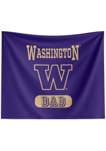 Purple Washington Huskies Dad 34x40 Tapestry Blanket