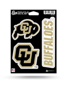 Colorado Buffaloes Triple Play Auto Decal - Gold