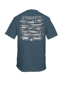 RALLY Navy Blue Trophy Fish Short Sleeve T Shirt