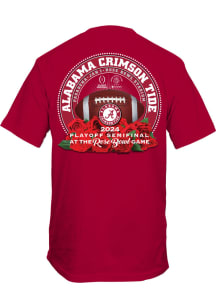 Alabama Crimson Tide Cardinal 2023 CFP Rose Bowl Bound Short Sleeve T Shirt