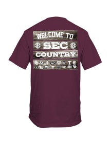 SEC Maroon Welcome Board Short Sleeve T Shirt