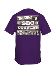 SEC Purple Welcome Board Short Sleeve T Shirt