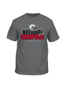 Ohio State Buckeyes 2024 Football National Champions Short Sleeve T Shirt - Charcoal