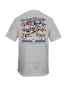 SEC Grey Baseball Mascot Illustration Short Sleeve T Shirt