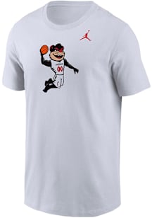 Nike Cincinnati Bearcats White Bearcat Playing Basketball Short Sleeve T Shirt