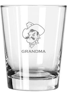 Oklahoma State Cowboys Grandma 15oz Rock Glass - White