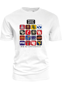 Blue 84 Big 12 White All Team Icons Short Sleeve T Shirt