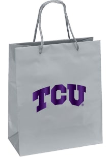 TCU Horned Frogs Large Metallic Silver Gift Bag