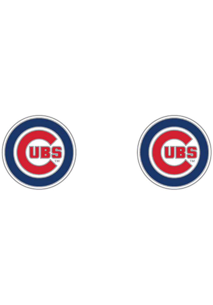 Chicago Cubs Team Logo Womens Earrings