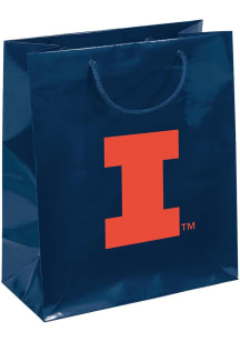 Illinois Fighting Illini 10x12 Medium Metallic Blue Gift Bag