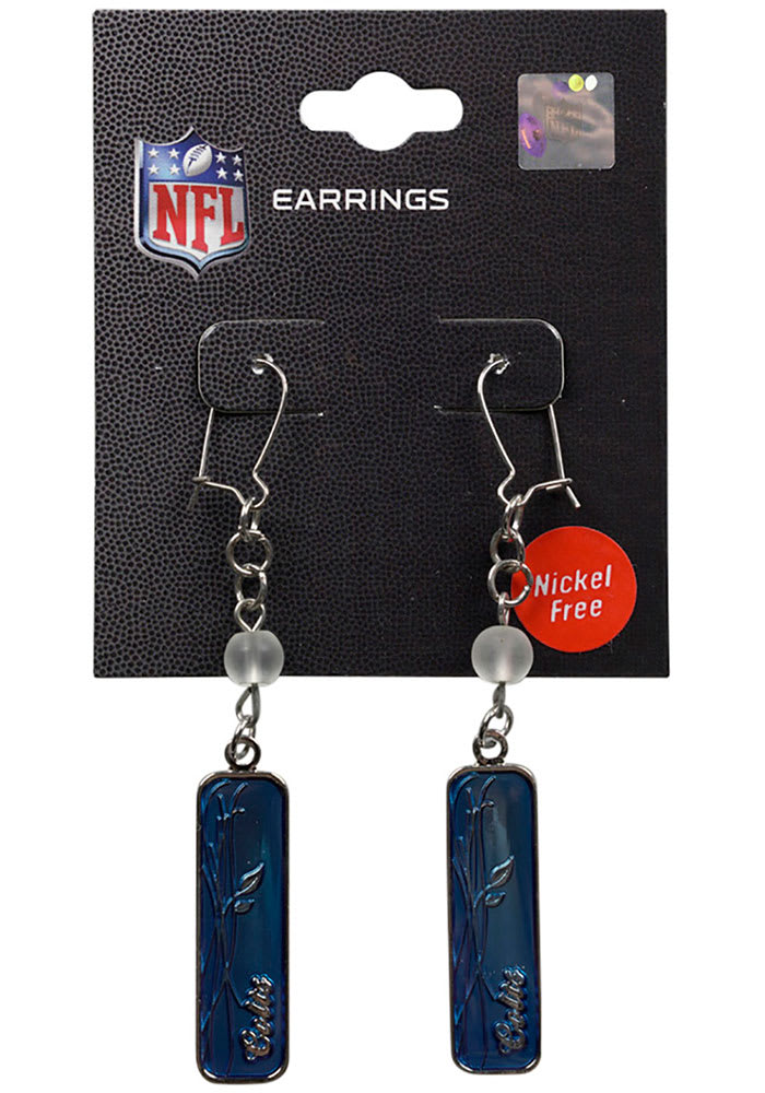 Indianapolis Colts Frosted Bead Womens Earrings