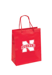 Red Nebraska Cornhuskers 10x12 Red Medium Metallic Gift Bag