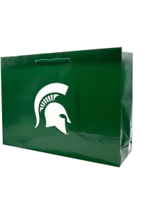 Michigan State Spartans 16x12 Green Large Metallic Green Gift Bag