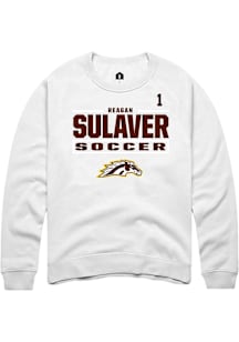 Reagan Sulaver Western Michigan Broncos Mens White NIL Stacked Box Player Crew