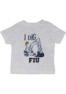 Vive La Fete FIU Panthers Infant Excavator Short Sleeve T-Shirt Grey