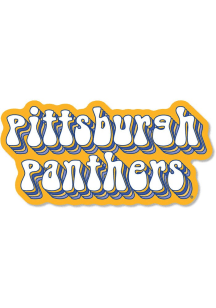 Blue Pitt Panthers 2&quot; Bubble Text Dizzler Stickers