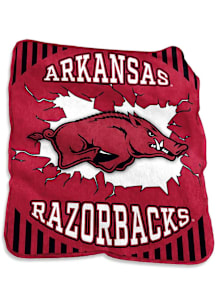 Arkansas Razorbacks Lightning Raschel Throw Blanket - Cardinal