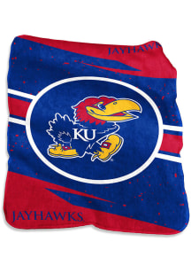 Kansas Jayhawks Circle Raschel Throw Blanket - Blue