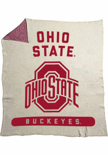 Red Ohio State Buckeyes Luxe 50x68 Fleece Blanket