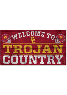 Red USC Trojans 13x24 Sign