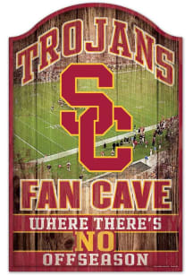 Red USC Trojans Fan Cave 11x17 Sign