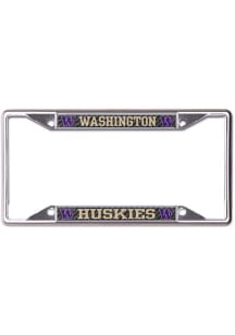 Washington Huskies   Carbon Printed Metal License Frame