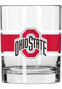 Red Ohio State Buckeyes 14oz Stripe Rock Glass