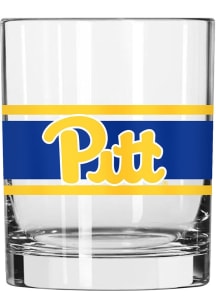 Gold Pitt Panthers 14oz Stripe Rock Glass